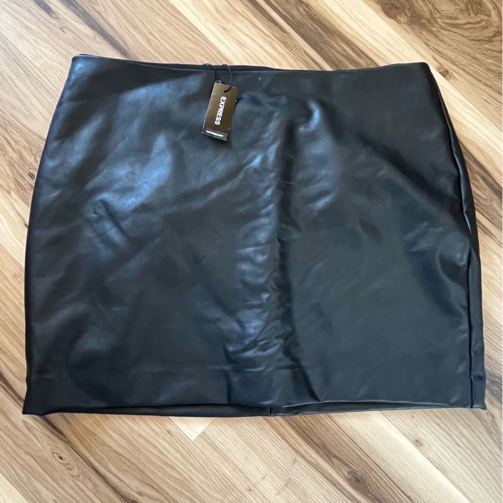 Express Leather Mini Skirt
